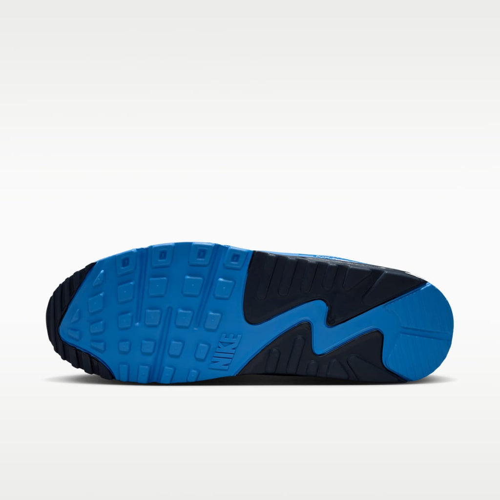 Nike Air Max 90 (Tennessee Titans) Men's NFL Shoes - Coast/College Navy/White - Image 2