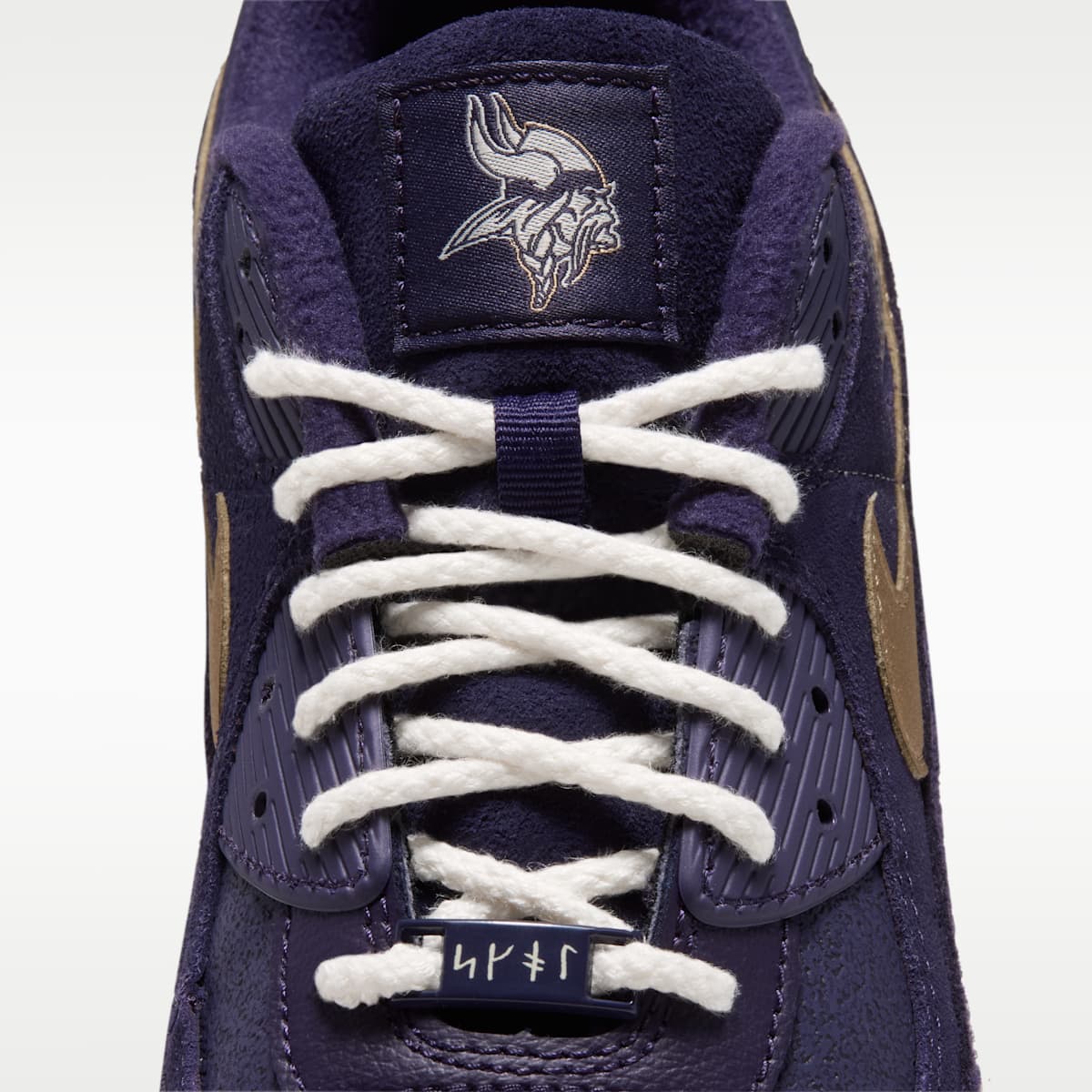 Nike Air Max 90 (Minnesota Vikings) Men's NFL Shoes - Purple Dynasty/Pale Ivory/Metallic Gold - Image 11