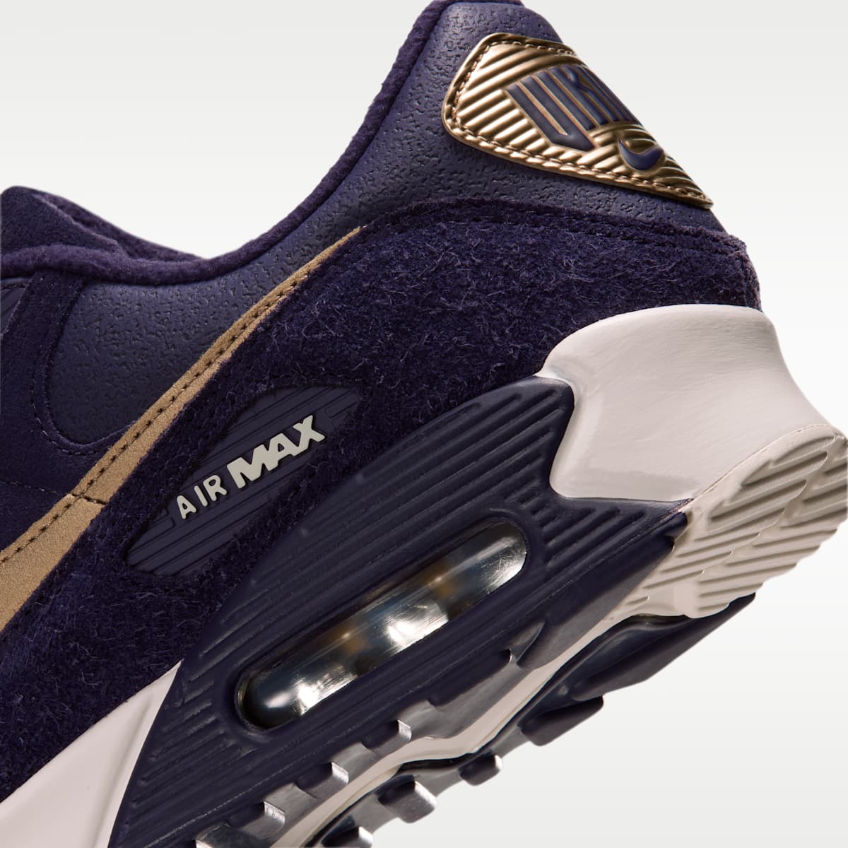 Nike Air Max 90 (Minnesota Vikings) Men's NFL Shoes - Purple Dynasty/Pale Ivory/Metallic Gold - Image 8