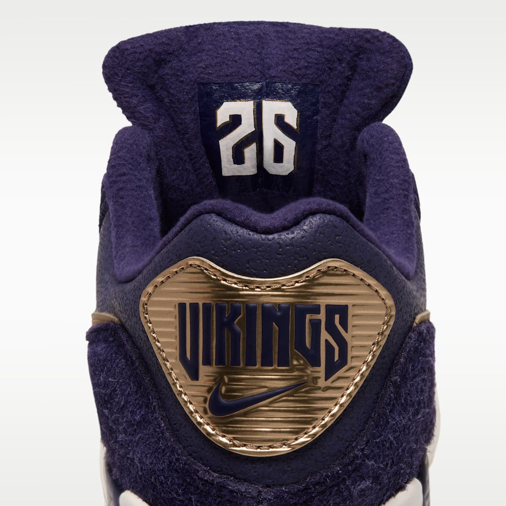 Nike Air Max 90 (Minnesota Vikings) Men's NFL Shoes - Purple Dynasty/Pale Ivory/Metallic Gold - Image 10
