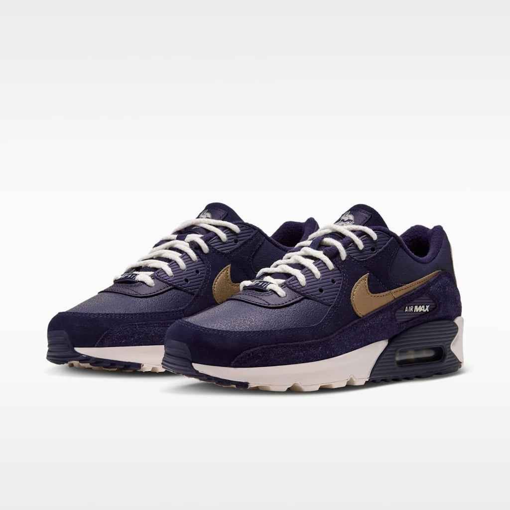 Nike Air Max 90 (Minnesota Vikings) Men's NFL Shoes - Purple Dynasty/Pale Ivory/Metallic Gold - Image 5