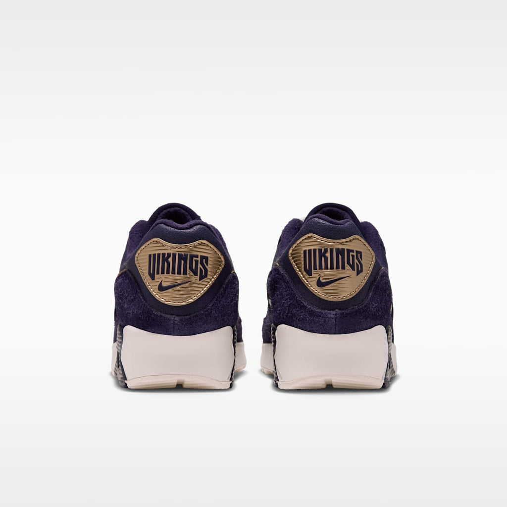 Nike Air Max 90 (Minnesota Vikings) Men's NFL Shoes - Purple Dynasty/Pale Ivory/Metallic Gold - Image 6