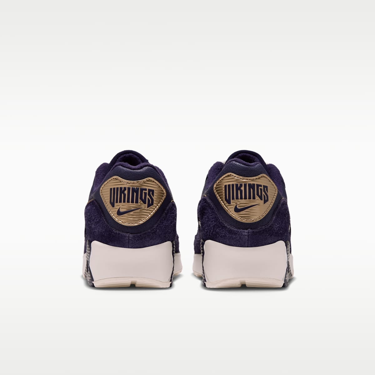 Nike Air Max 90 (Minnesota Vikings) Men's NFL Shoes - Purple Dynasty/Pale Ivory/Metallic Gold - Image 6
