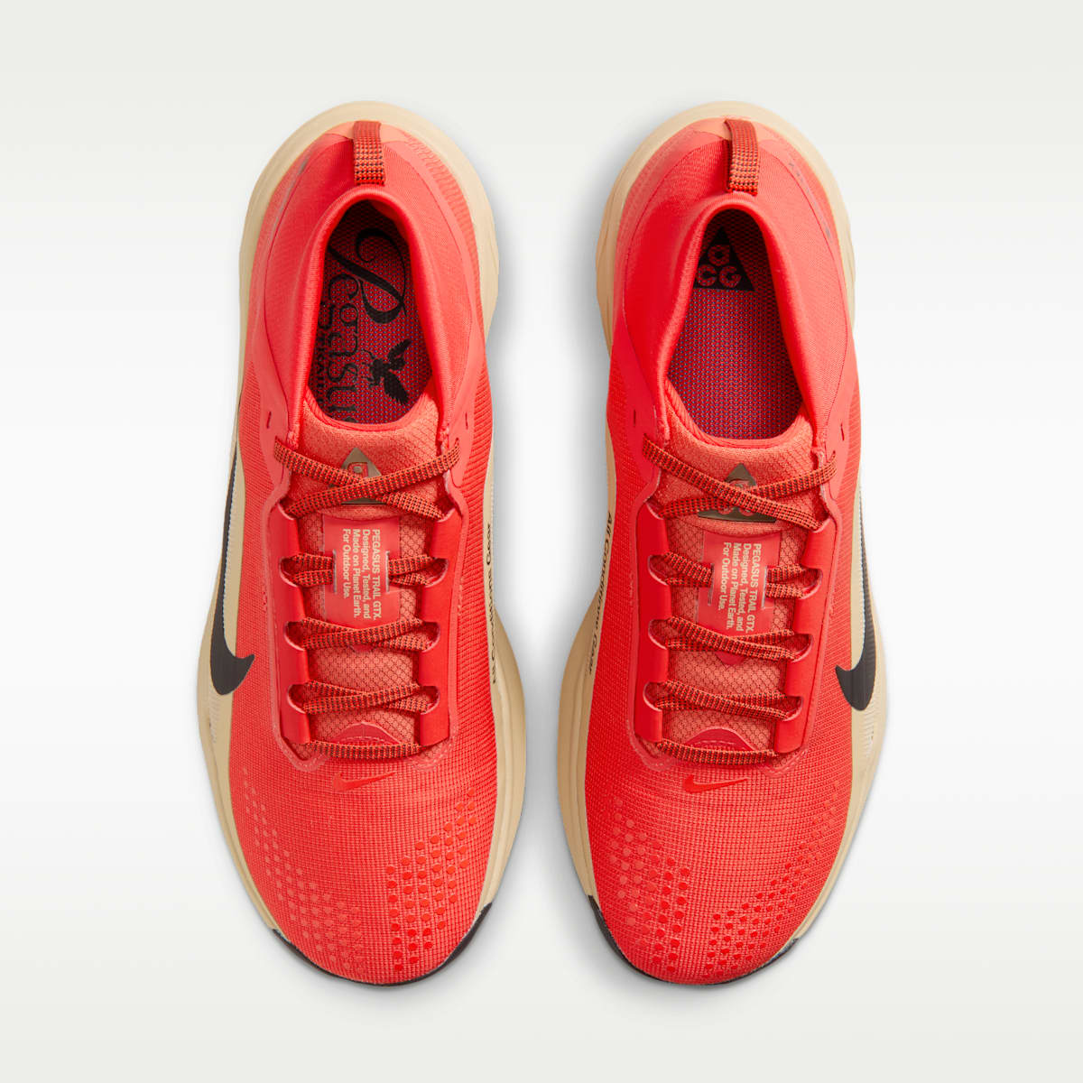 ACG Pegasus Trail GORE-TEX Men's Waterproof Trail Running Shoes - Light Crimson/Linen/Black - Image 4