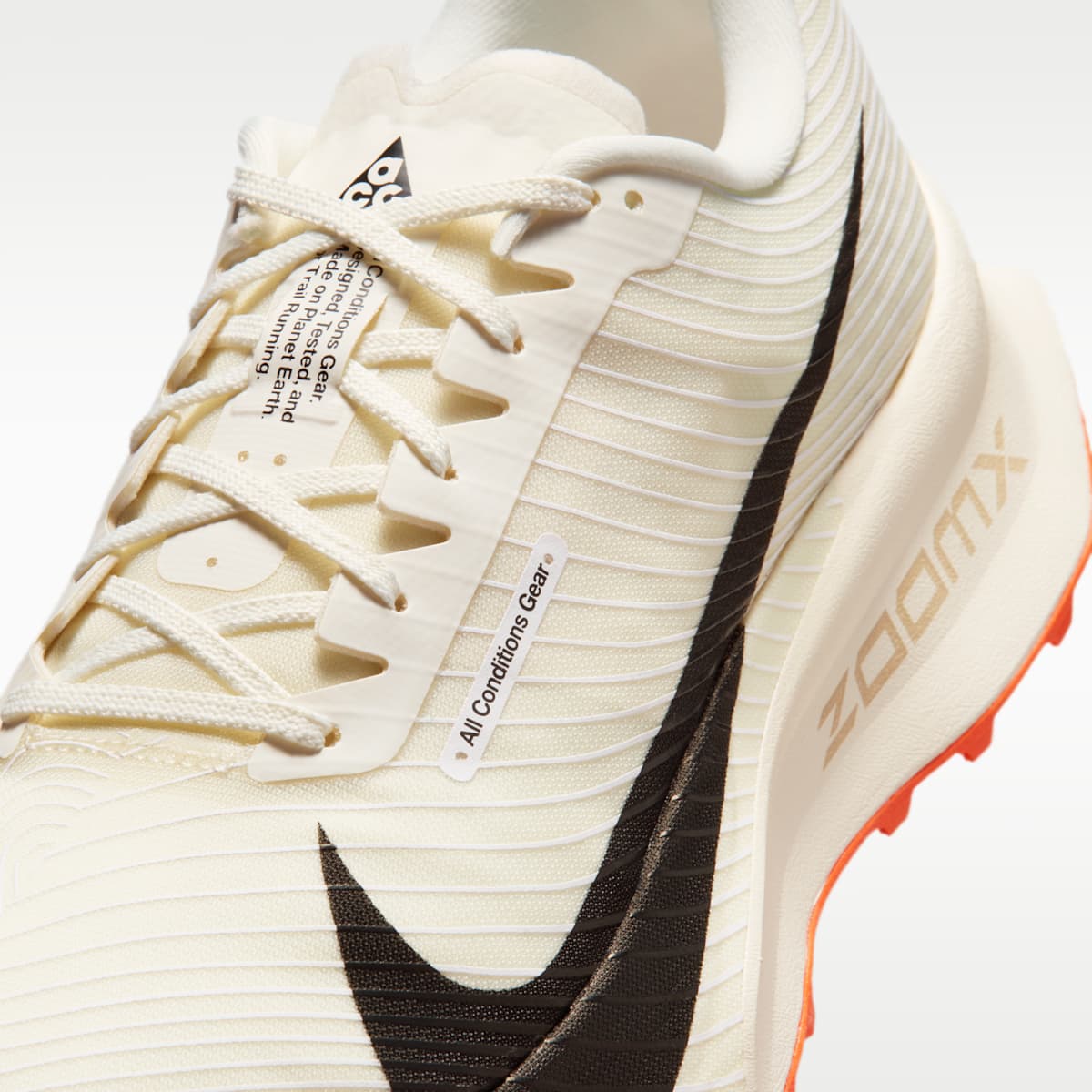 Nike ACG Ultrafly Trail Trail Racing Shoes - Sail/White/Safety Orange/Black - Image 7