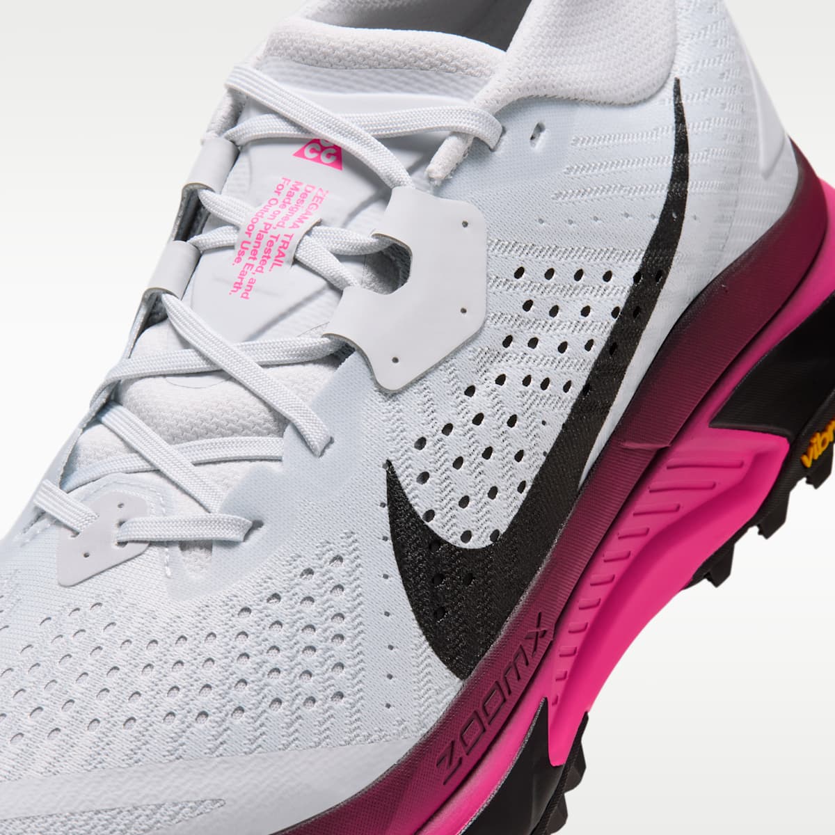 ACG Zegama Trail Men's Trail Running Shoes - Pure Platinum/Hyper Pink/Yellow Ochre/Black - Image 7
