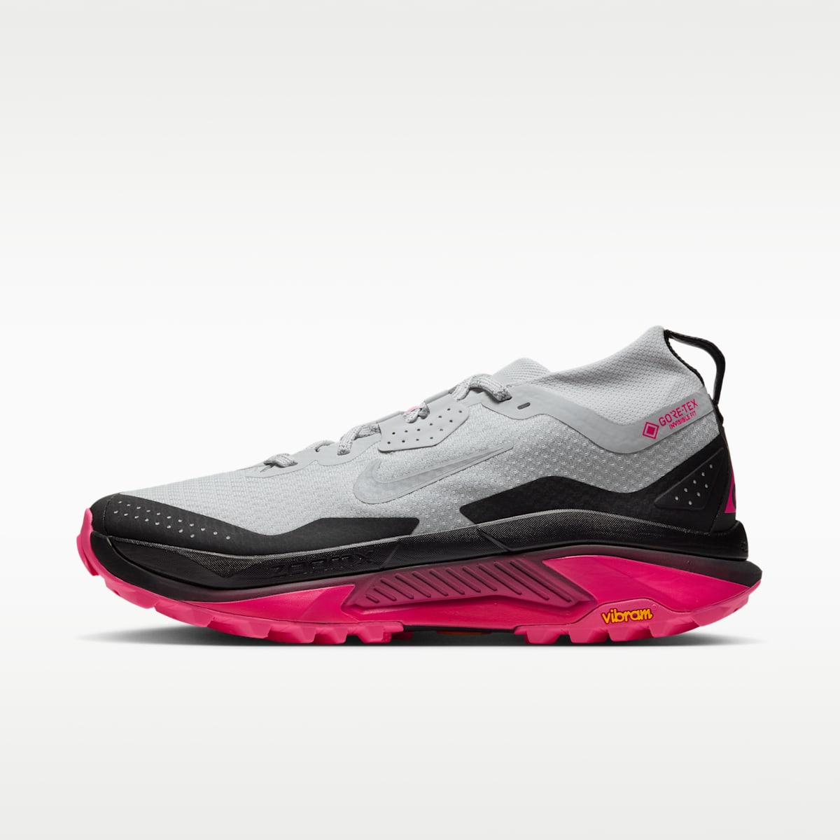 ACG Zegama Trail GORE-TEX Men's Waterproof Trail Running Shoes - Pure Platinum/Black/Hyper Pink/Wolf Grey - Image 1