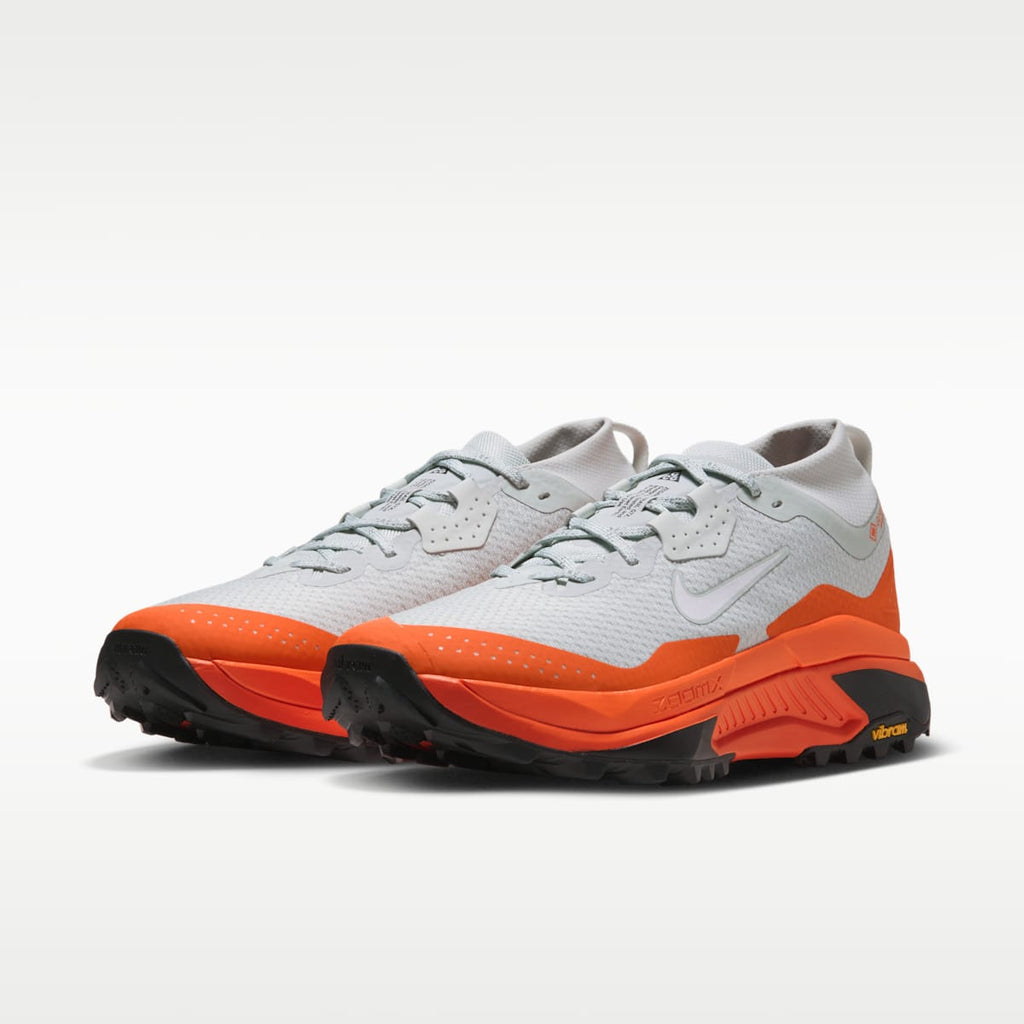 ACG Zegama Trail GORE-TEX Men's Waterproof Trail Running Shoes - Light Silver/Safety Orange/Black/Summit White - Image 5