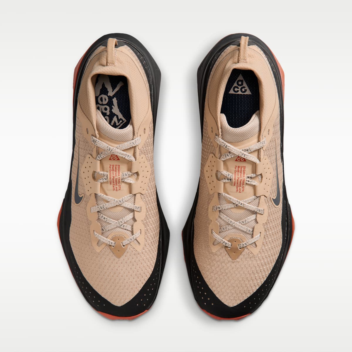 ACG Zegama Trail GORE-TEX Men's Waterproof Trail Running Shoes - Linen/Light Crimson/Light Orewood Brown/Black - Image 4