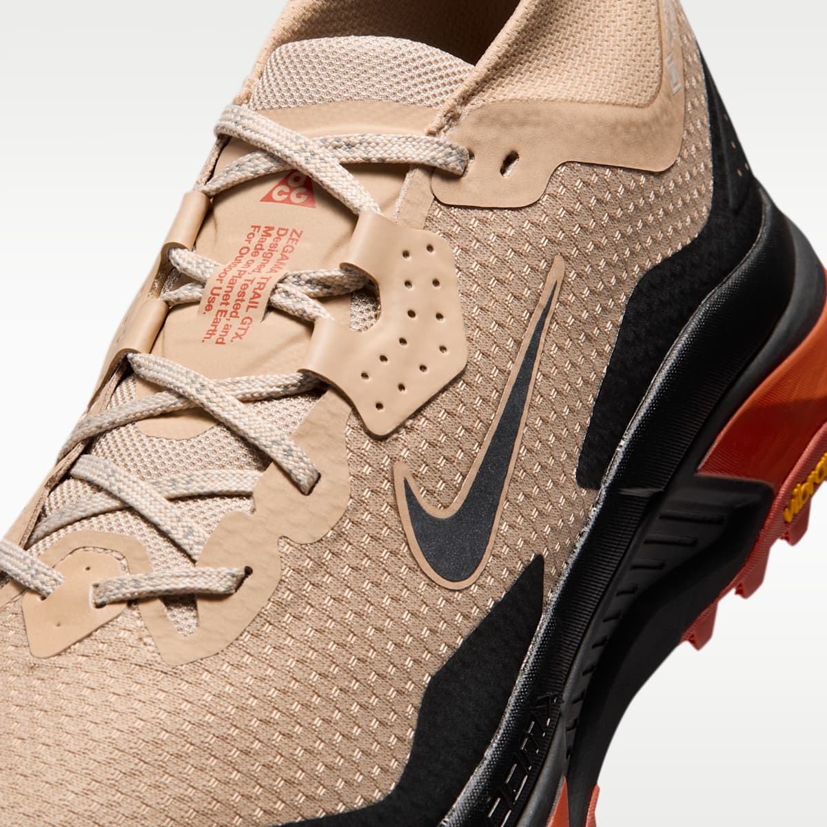 ACG Zegama Trail GORE-TEX Men's Waterproof Trail Running Shoes - Linen/Light Crimson/Light Orewood Brown/Black - Image 7