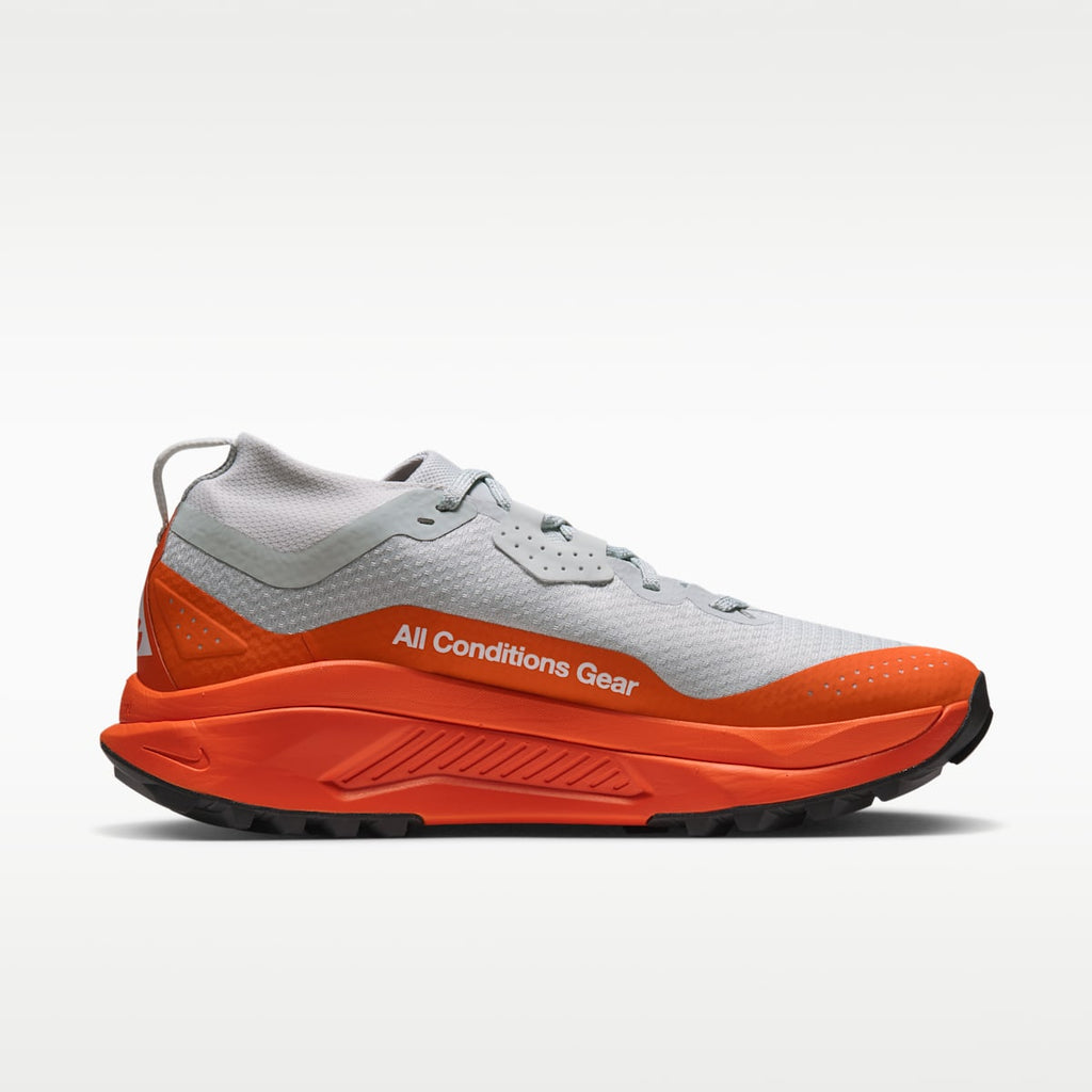 ACG Zegama Trail GORE-TEX Men's Waterproof Trail Running Shoes - Light Silver/Safety Orange/Black/Summit White - Image 3