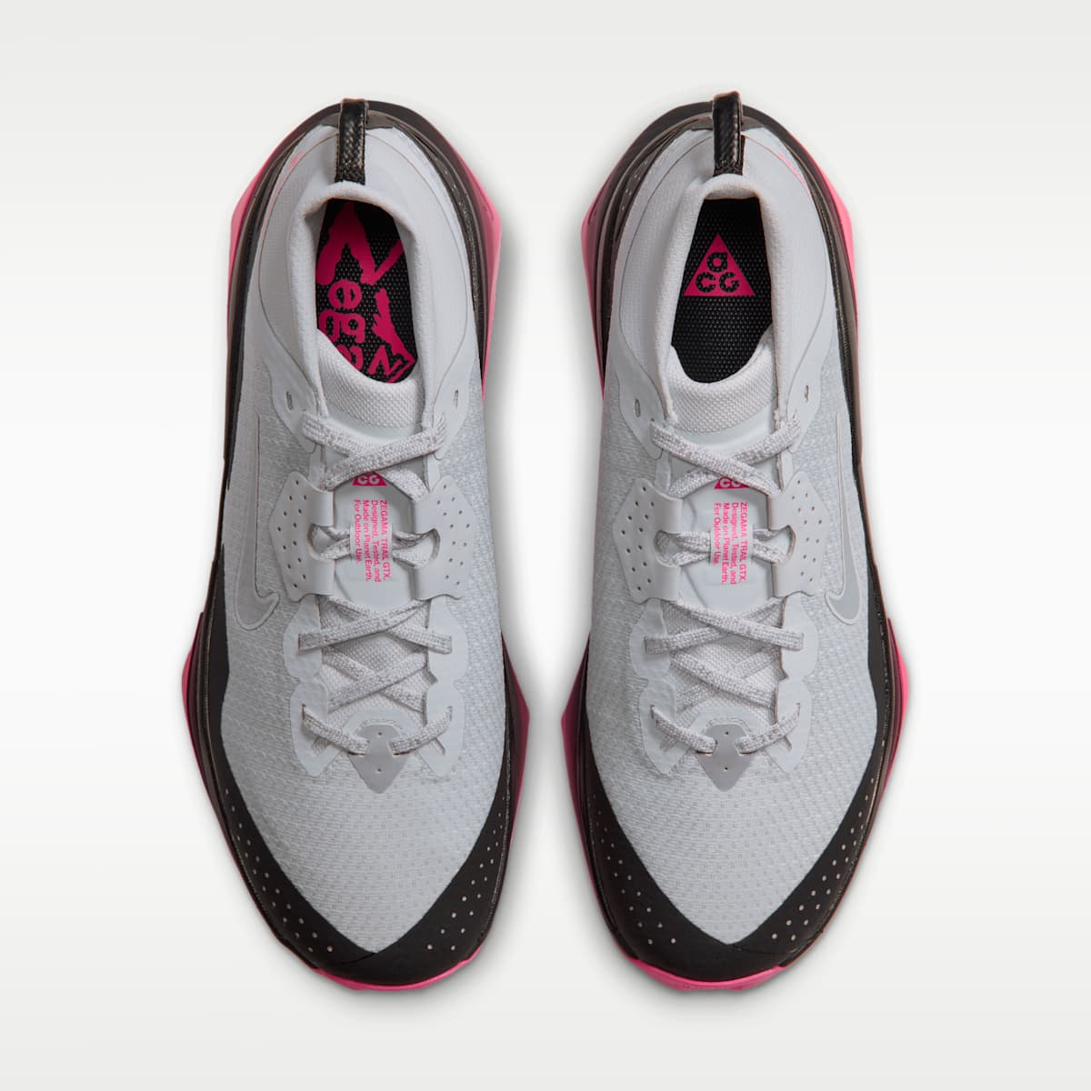 ACG Zegama Trail GORE-TEX Men's Waterproof Trail Running Shoes - Pure Platinum/Black/Hyper Pink/Wolf Grey - Image 4