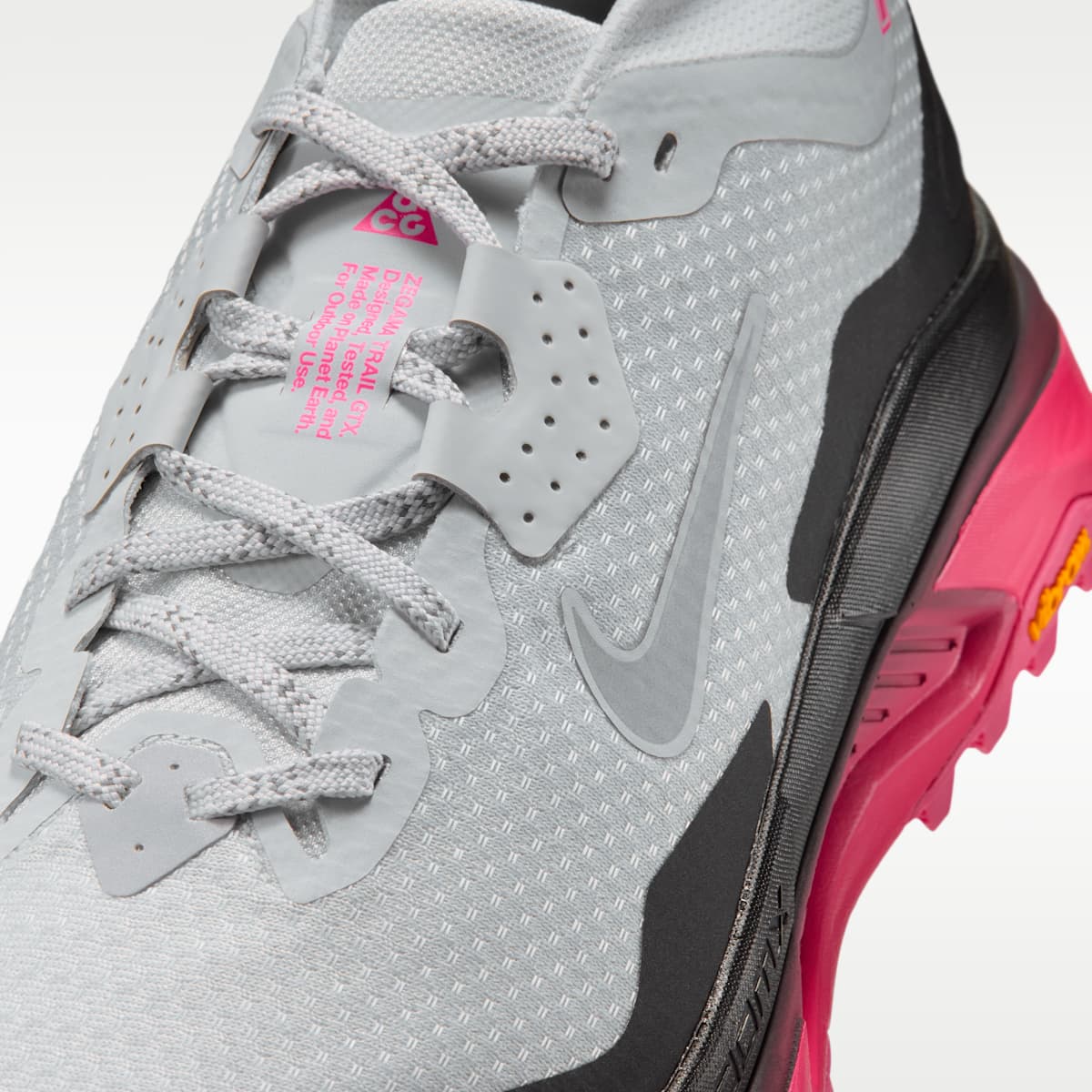 ACG Zegama Trail GORE-TEX Men's Waterproof Trail Running Shoes - Pure Platinum/Black/Hyper Pink/Wolf Grey - Image 7