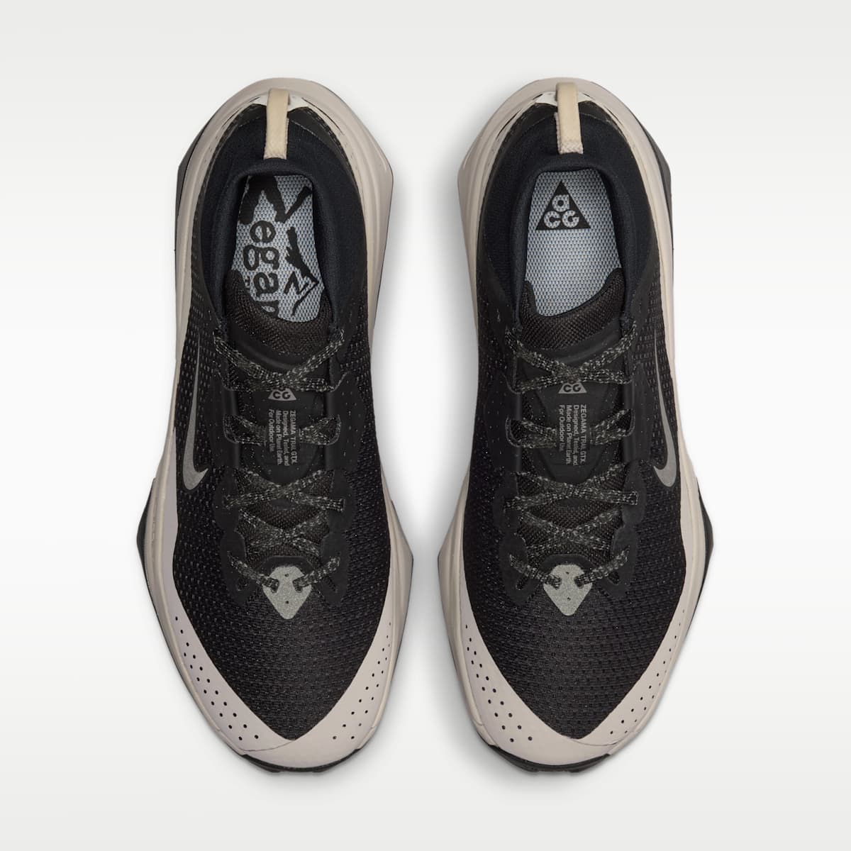 ACG Zegama Trail GORE-TEX Men's Waterproof Trail Running Shoes - Black/Cream II/Cave Stone - Image 4