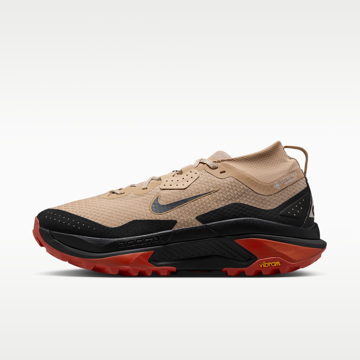 ACG Zegama Trail GORE-TEX Men's Waterproof Trail Running Shoes - Linen/Light Crimson/Light Orewood Brown/Black - Image 1
