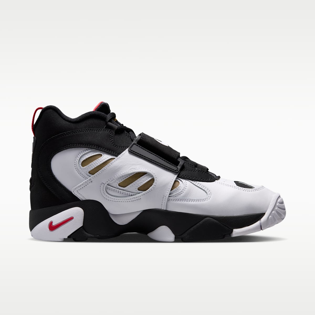 Nike Air Diamond Turf 2 Men's Shoes - Black/Fire Red/Metallic Gold/White - Image 3