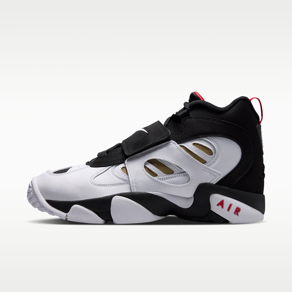 Nike Air Diamond Turf 2 Men's Shoes - Black/Fire Red/Metallic Gold/White - Image 1