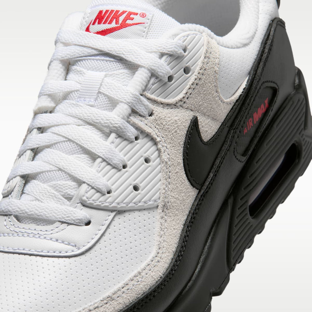 Nike Air Max 90 Men's Shoes - White/University Red/Black - Image 7