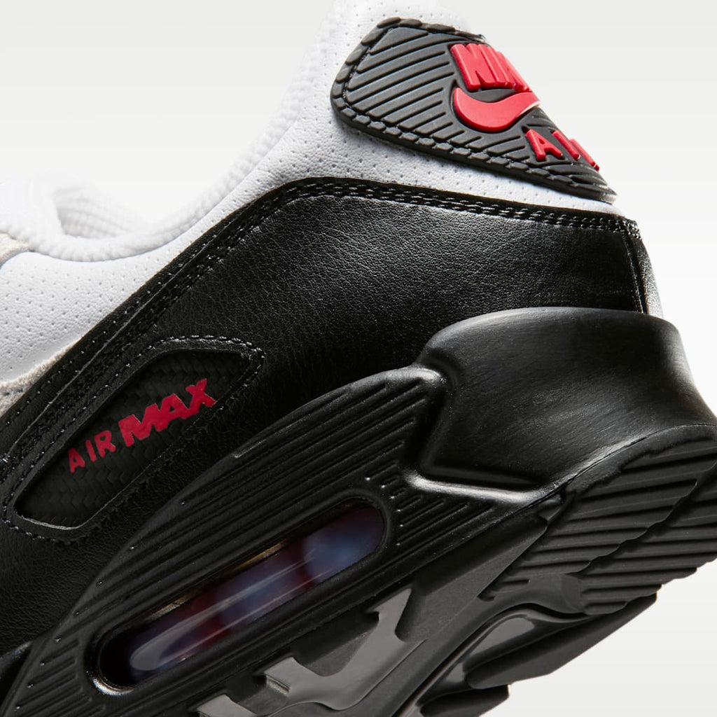 Nike Air Max 90 Men's Shoes - White/University Red/Black - Image 8