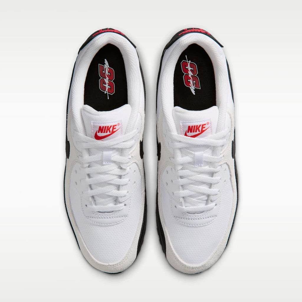 Nike Air Max 90 Men's Shoes - White/University Red/Black - Image 4