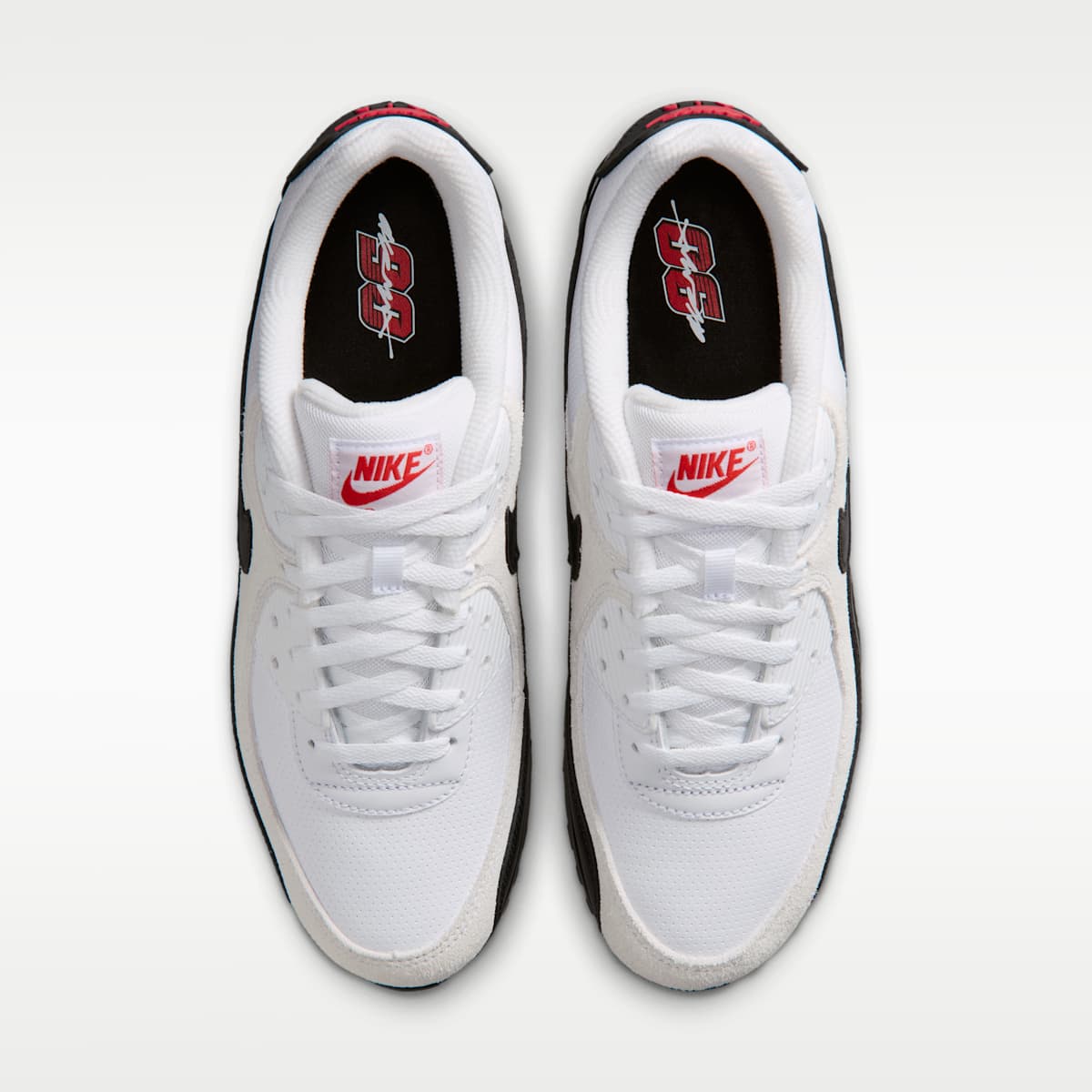 Nike Air Max 90 Men's Shoes - White/University Red/Black - Image 4