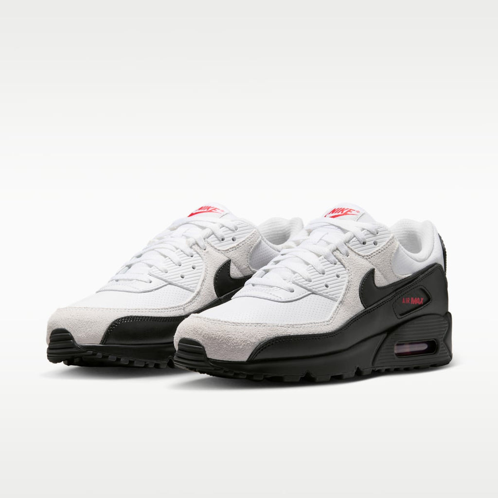 Nike Air Max 90 Men's Shoes - White/University Red/Black - Image 5