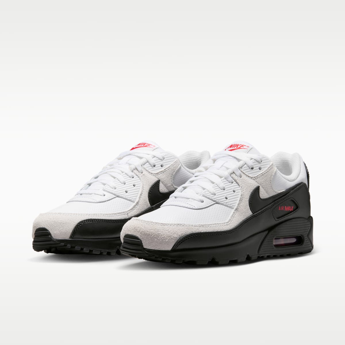 Nike Air Max 90 Men's Shoes - White/University Red/Black - Image 5