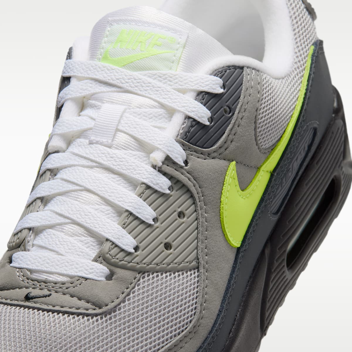 Nike Air Max 90 Men's Shoes - Black/Anthracite/Light Charcoal/Neon Yellow - Image 7