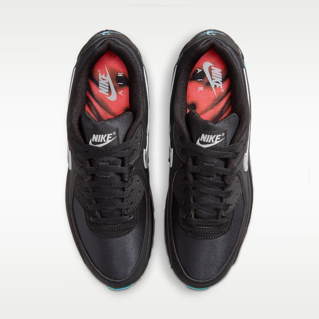 Nike Air Max 90 Premium "Scorpion" Men's Shoes - Black/Gamma Blue/Ice/Chrome - Image 4