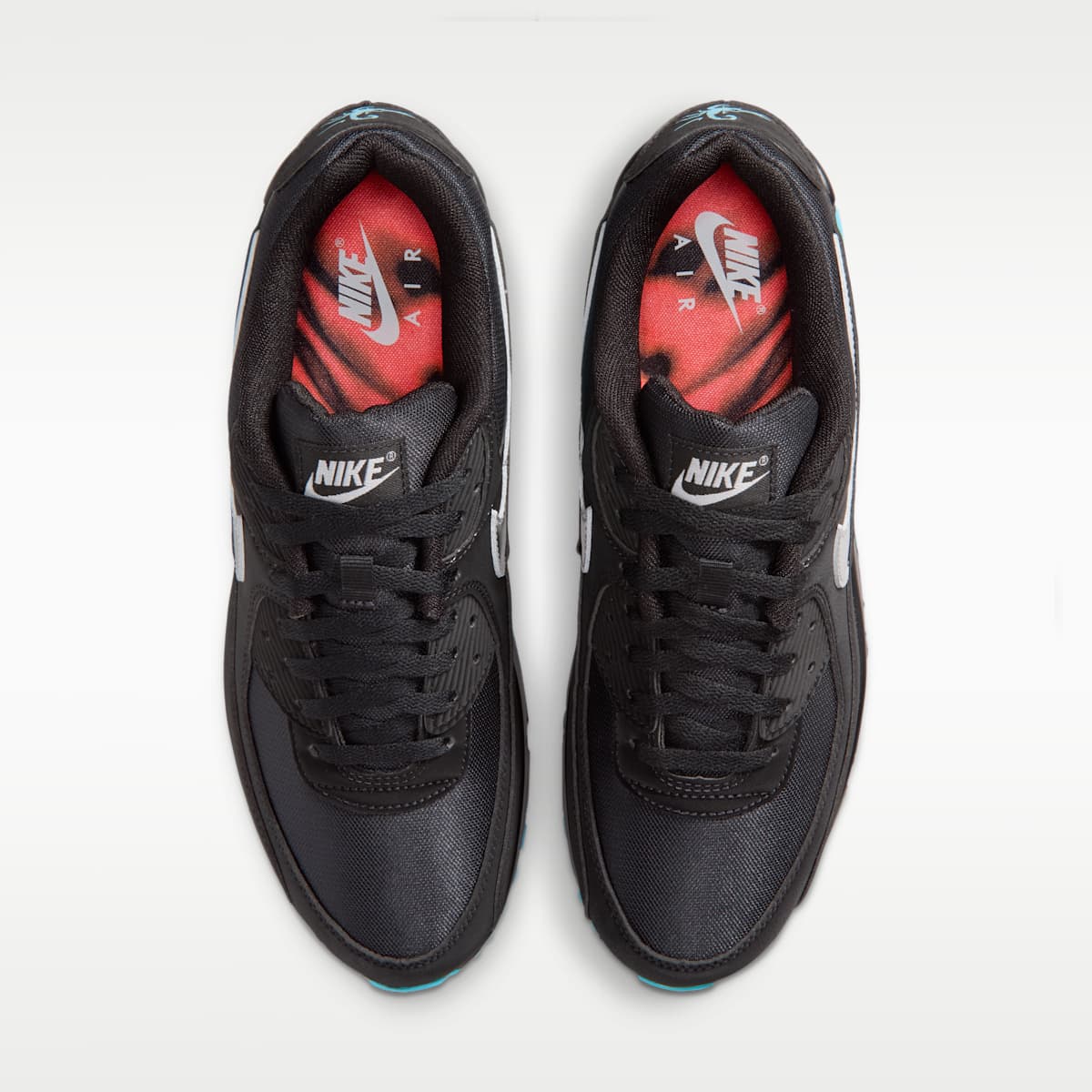 Nike Air Max 90 Premium "Scorpion" Men's Shoes - Black/Gamma Blue/Ice/Chrome - Image 4