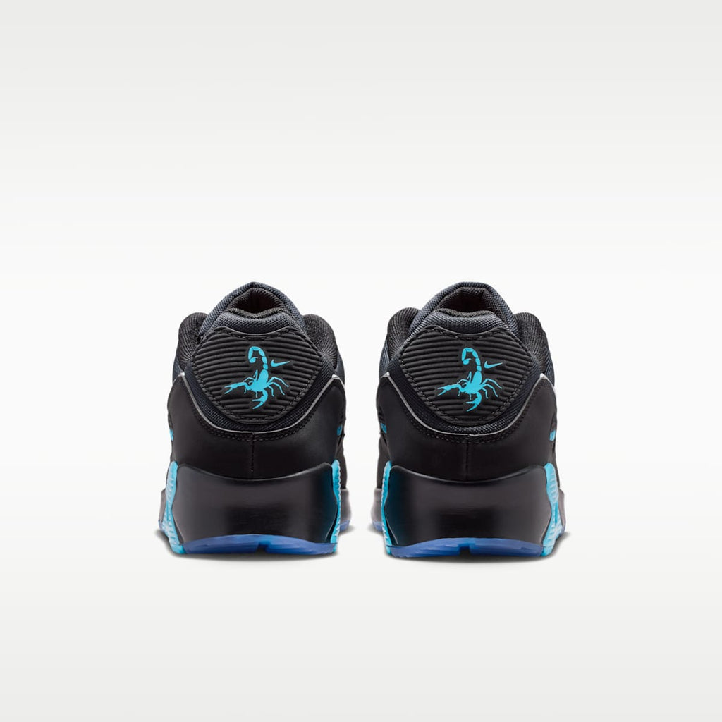Nike Air Max 90 Premium "Scorpion" Men's Shoes - Black/Gamma Blue/Ice/Chrome - Image 6
