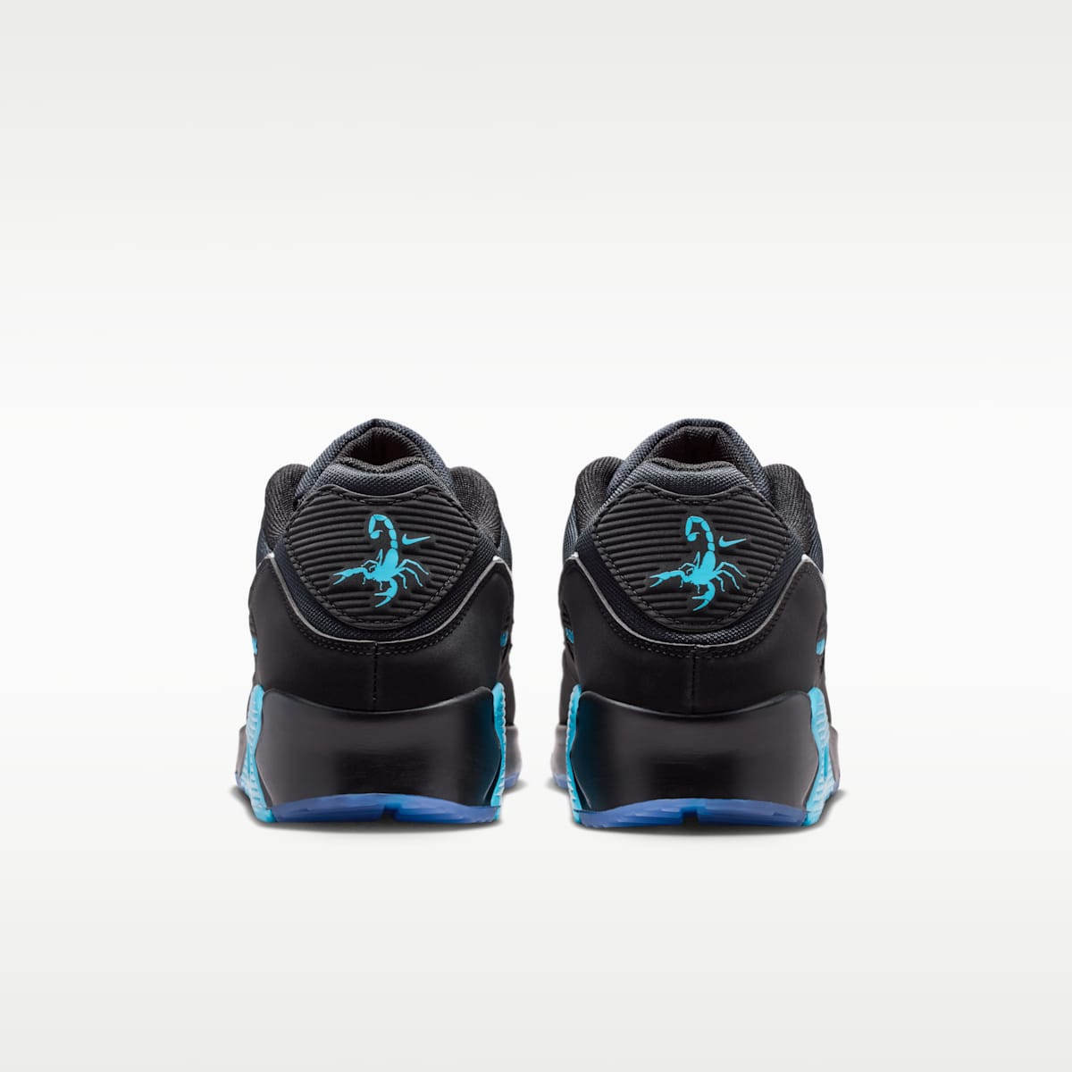 Nike Air Max 90 Premium "Scorpion" Men's Shoes - Black/Gamma Blue/Ice/Chrome - Image 6