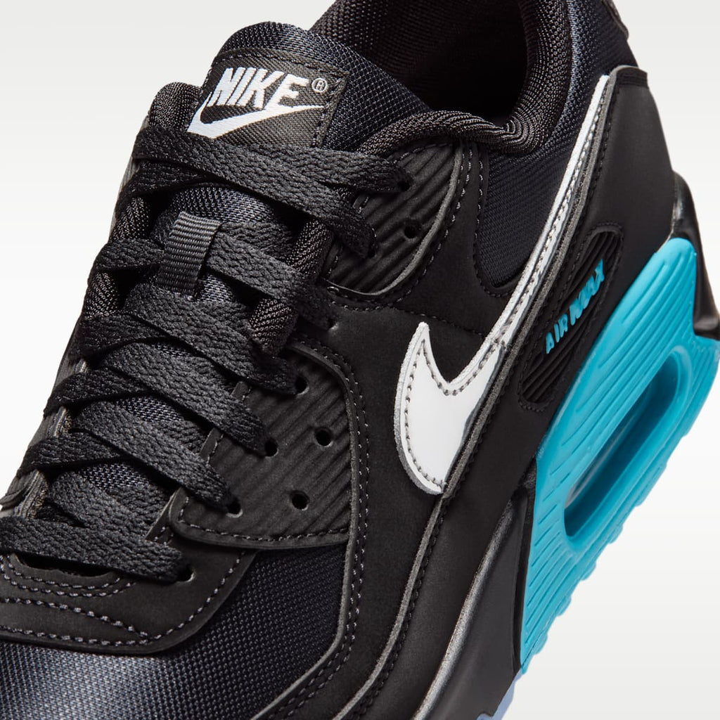 Nike Air Max 90 Premium "Scorpion" Men's Shoes - Black/Gamma Blue/Ice/Chrome - Image 7