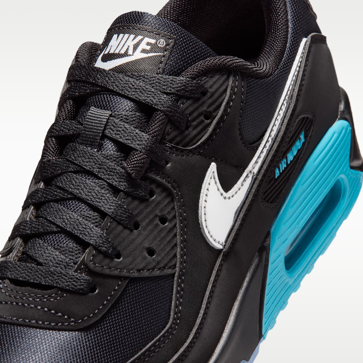 Nike Air Max 90 Premium "Scorpion" Men's Shoes - Black/Gamma Blue/Ice/Chrome - Image 7