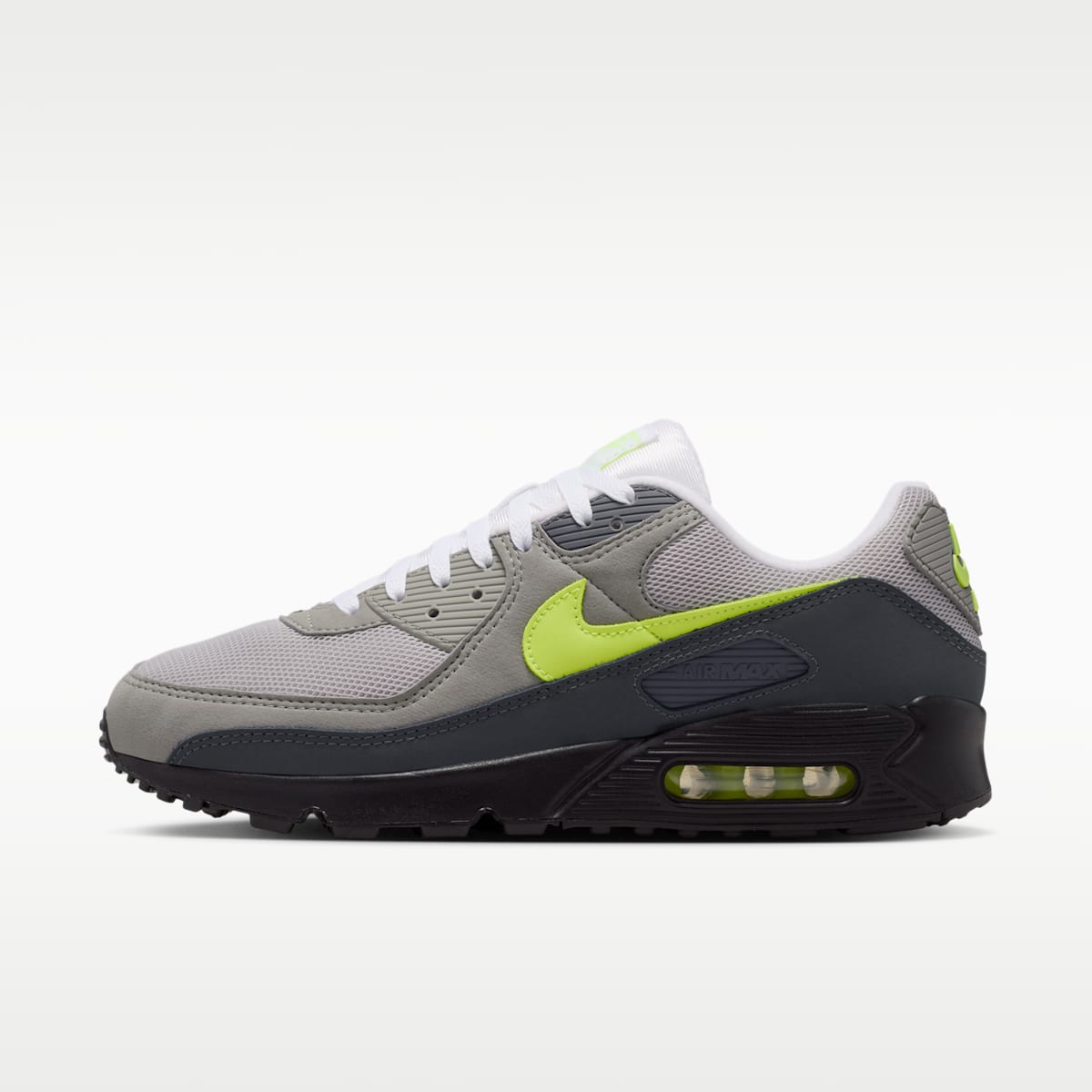 Nike Air Max 90 Men's Shoes - Black/Anthracite/Light Charcoal/Neon Yellow - Image 1