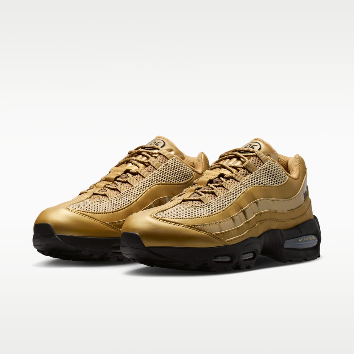 Nike Air Max 95 "Big Bubble" Men's Shoes - Metallic Gold/University Red/Elemental Gold/Black - Image 5