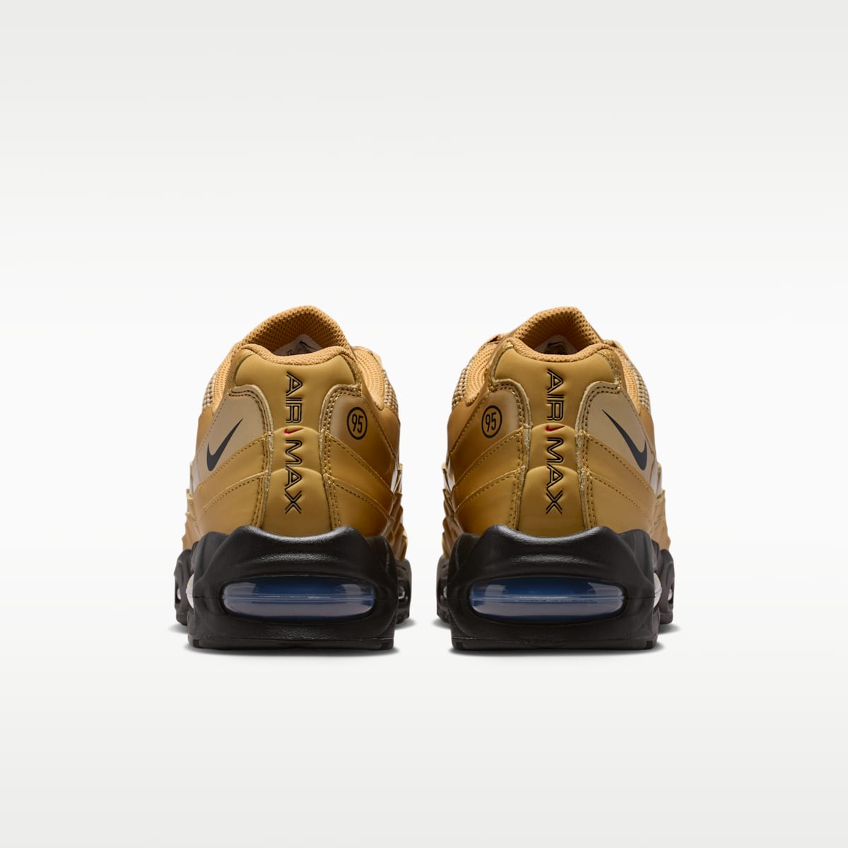 Nike Air Max 95 "Big Bubble" Men's Shoes - Metallic Gold/University Red/Elemental Gold/Black - Image 6