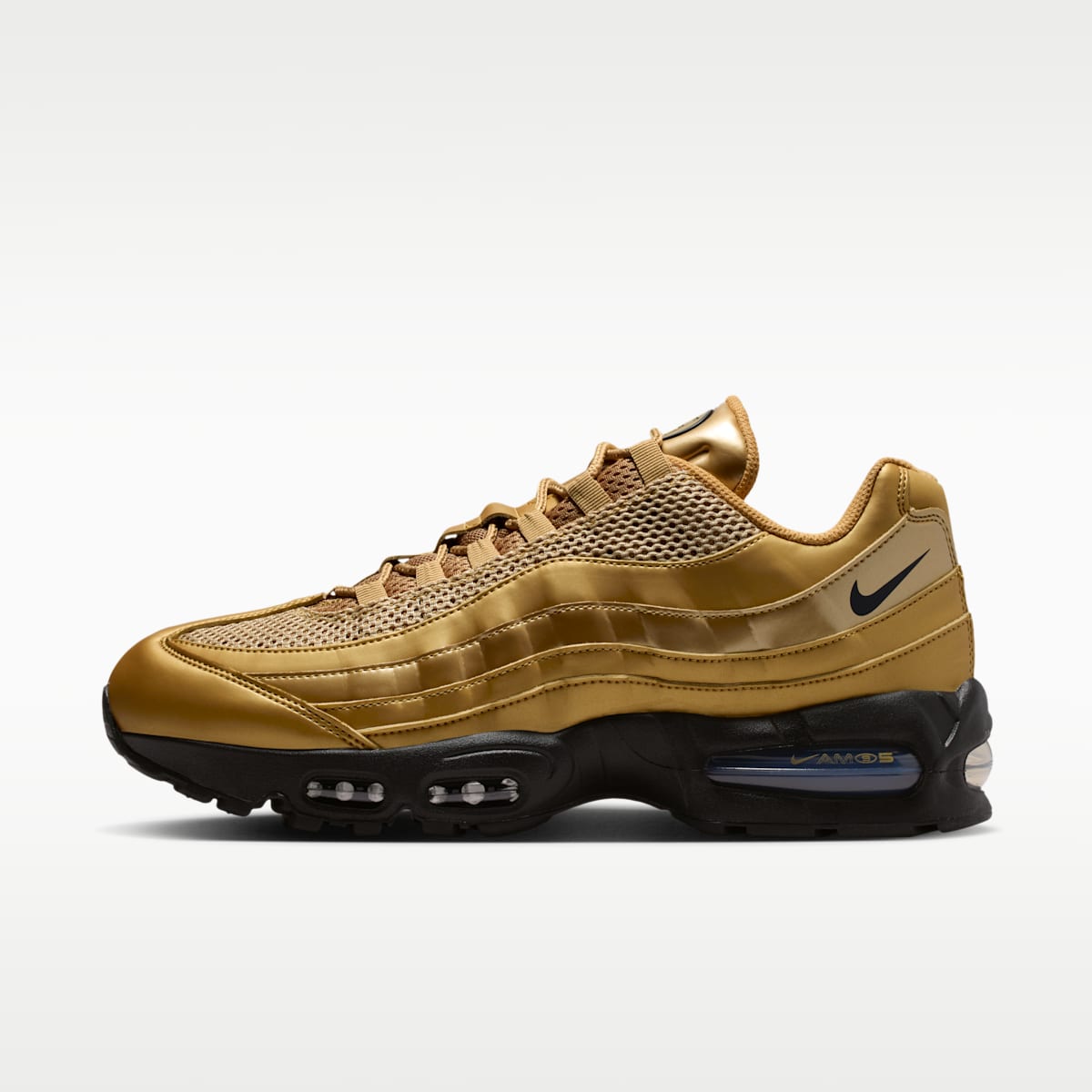 Nike Air Max 95 "Big Bubble" Men's Shoes - Metallic Gold/University Red/Elemental Gold/Black - Image 1