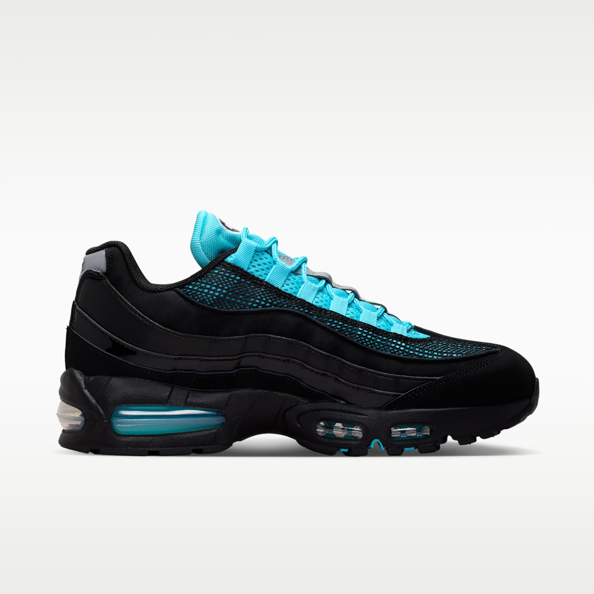 Nike Air Max 95 Big Bubble "Scorpion" Men's Shoes - Black/Gamma Blue/Metallic Silver/Chrome - Image 3