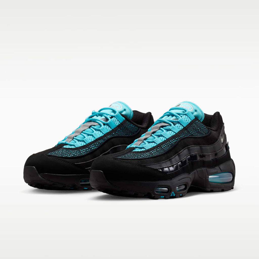 Nike Air Max 95 Big Bubble "Scorpion" Men's Shoes - Black/Gamma Blue/Metallic Silver/Chrome - Image 5