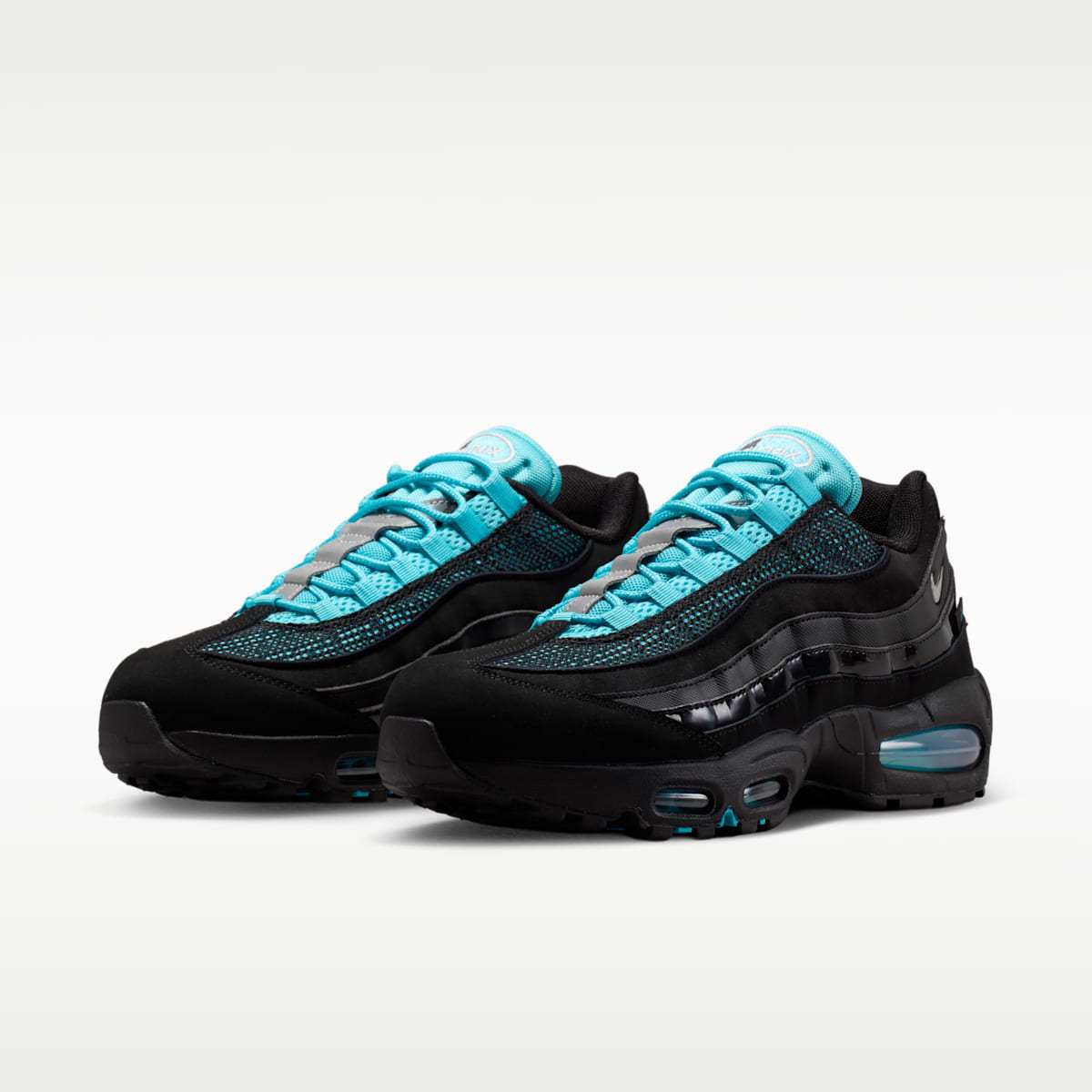 Nike Air Max 95 Big Bubble "Scorpion" Men's Shoes - Black/Gamma Blue/Metallic Silver/Chrome - Image 5