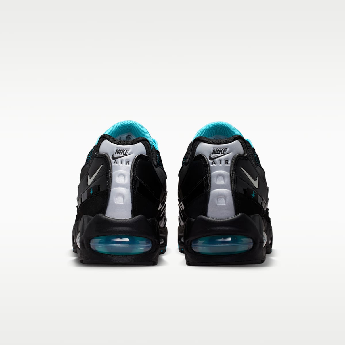 Nike Air Max 95 Big Bubble "Scorpion" Men's Shoes - Black/Gamma Blue/Metallic Silver/Chrome - Image 6