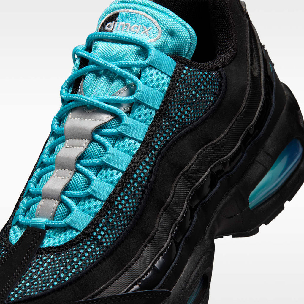 Nike Air Max 95 Big Bubble "Scorpion" Men's Shoes - Black/Gamma Blue/Metallic Silver/Chrome - Image 7