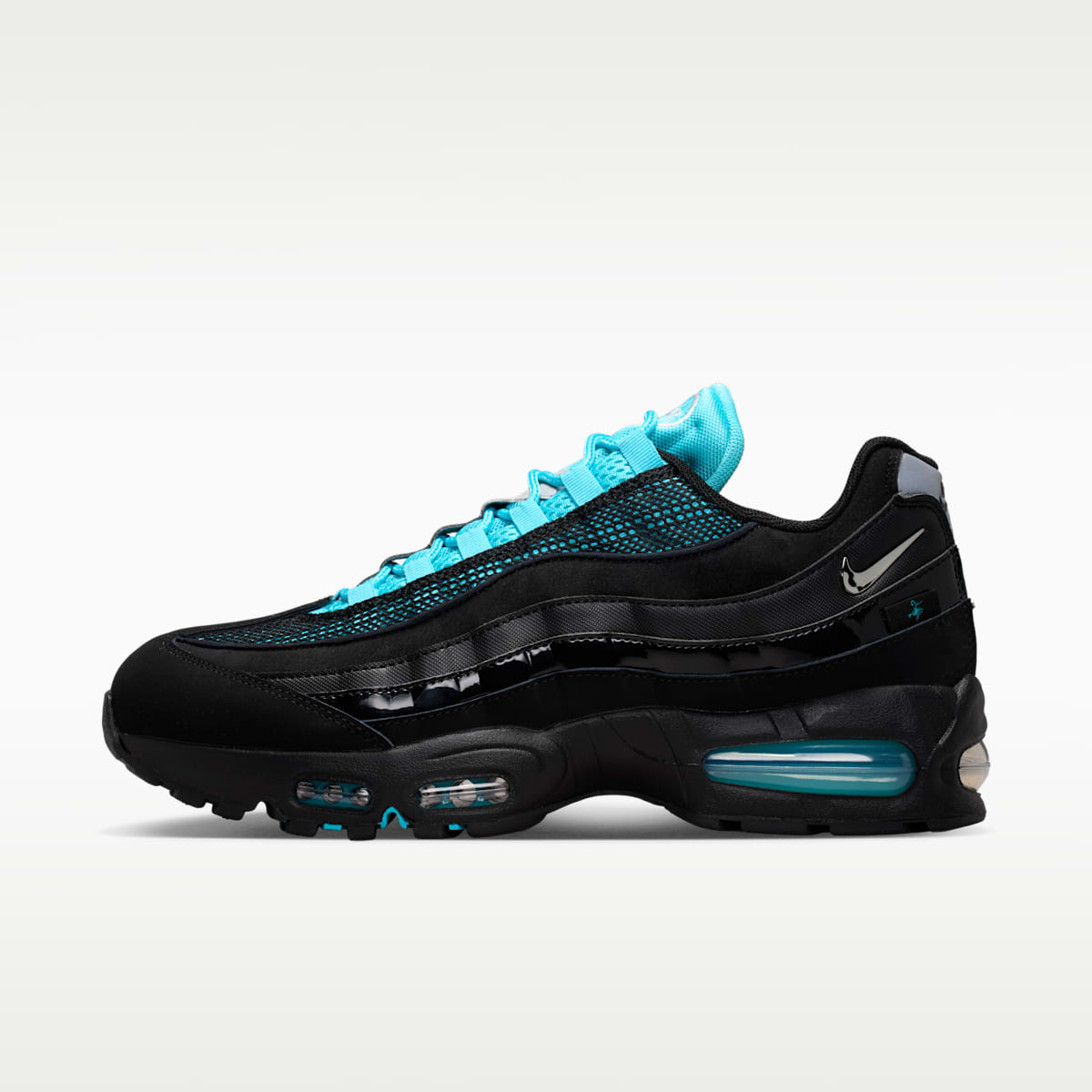 Nike Air Max 95 Big Bubble "Scorpion" Men's Shoes - Black/Gamma Blue/Metallic Silver/Chrome - Image 1