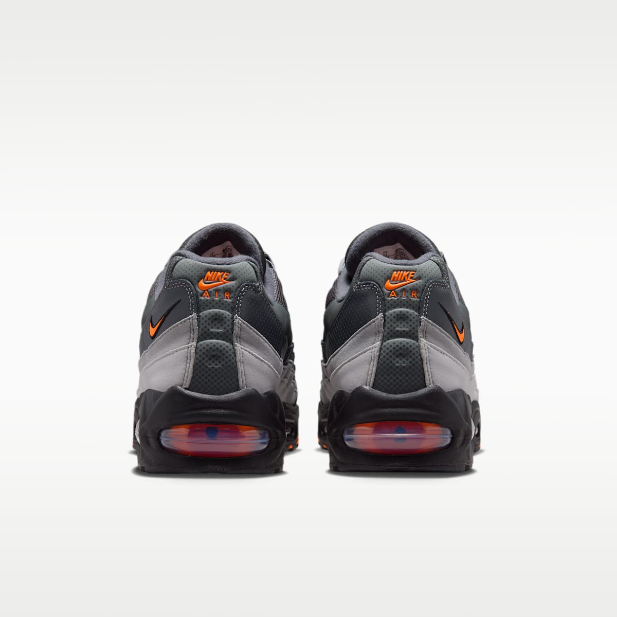 Nike Air Max 95 Big Bubble Men's Shoes - Black/White/Smoke Grey/Total Orange - Image 6