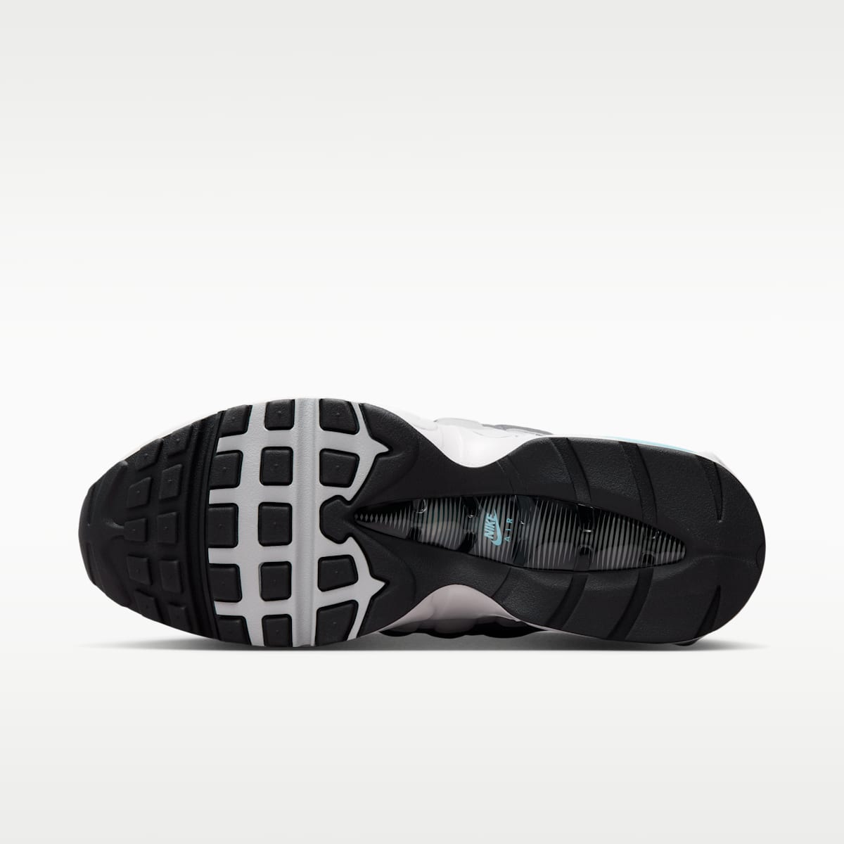 Nike Air Max 95 Big Bubble Men's Shoes - Black/Grey Fog/Anthracite/Football Blue - Image 2