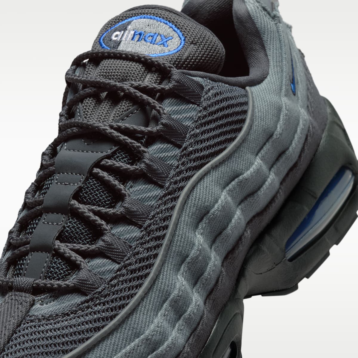 Nike Air Max 95 Big Bubble Men's Shoes - Smoke Grey/Anthracite/Black/Racer Blue - Image 7