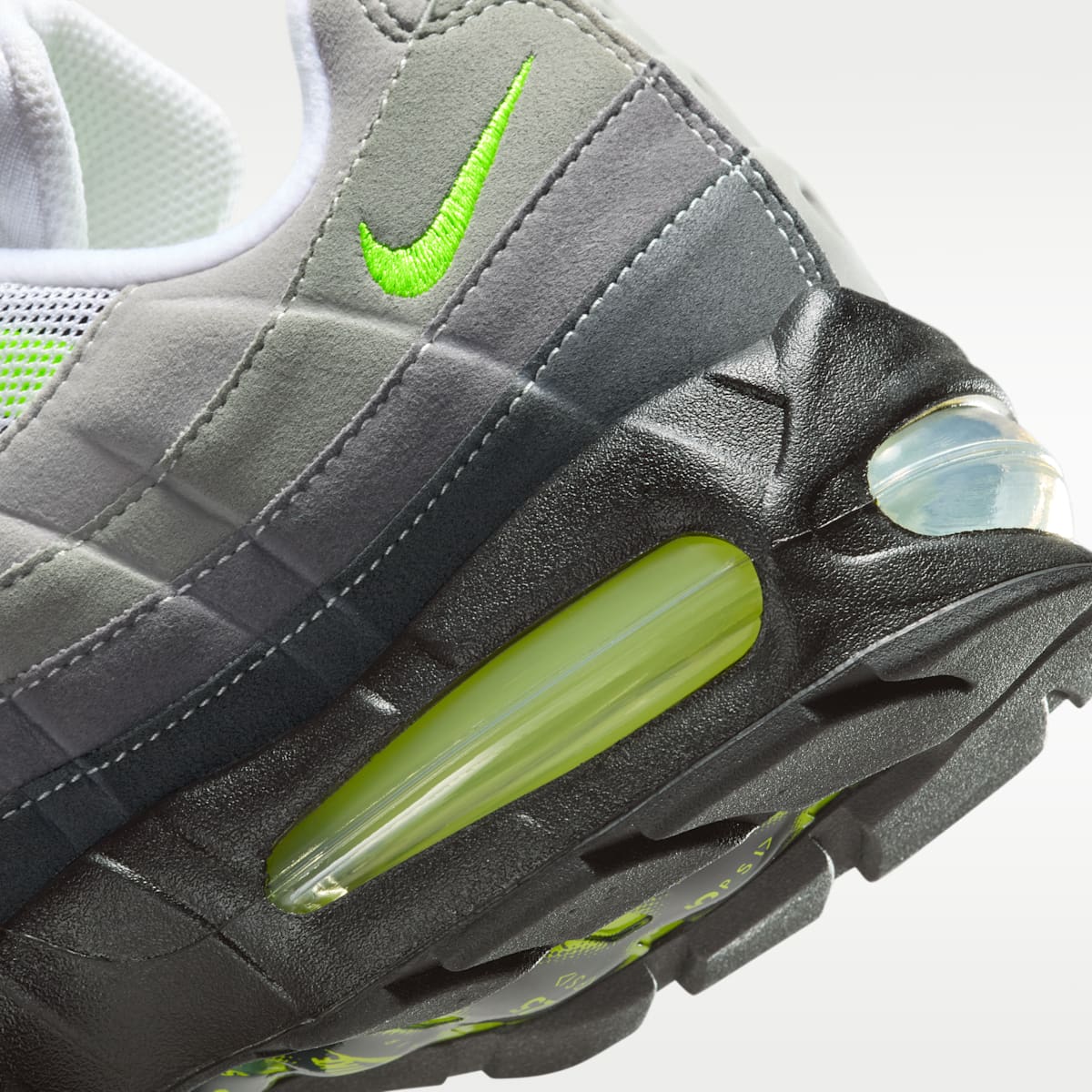 Nike Air Max 95 Big Bubble "OG" Men's Shoes - Black/Cool Grey/Neon Yellow - Image 8