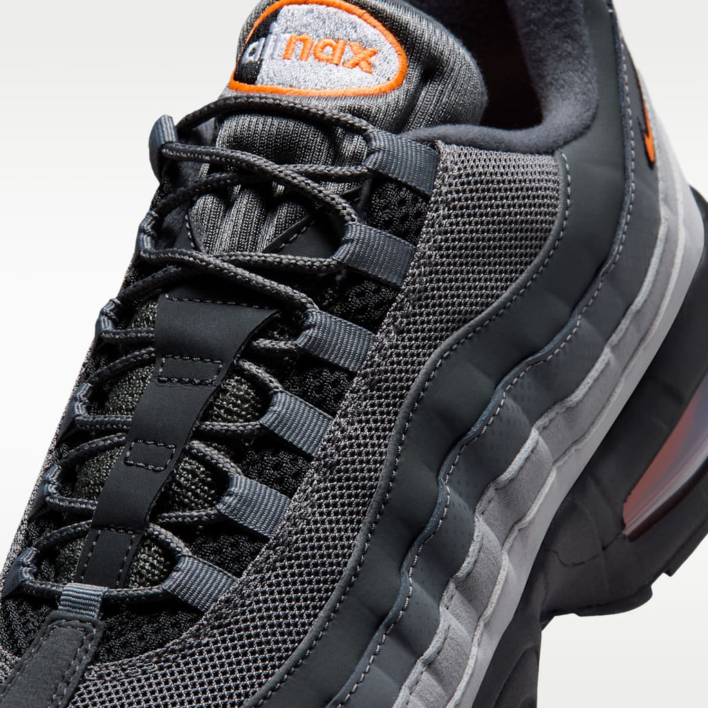 Nike Air Max 95 Big Bubble Men's Shoes - Black/White/Smoke Grey/Total Orange - Image 7