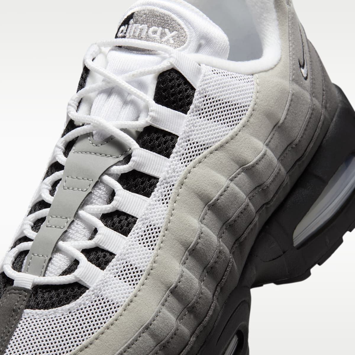 Nike Air Max 95 Big Bubble "OG" Men's Shoes - Black/Medium Ash/Dark Pewter/White - Image 7